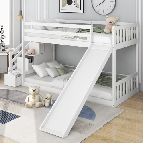 Stairway bunk bed slides - w/,