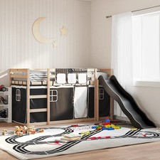 WALPLUS White Black Bunk Bed