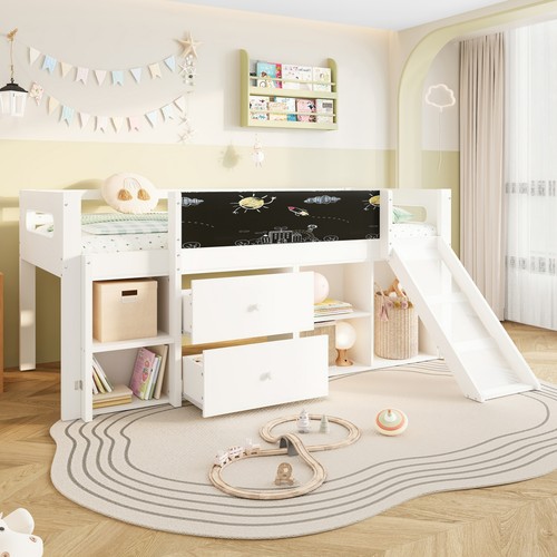 White wood children cabin - white,