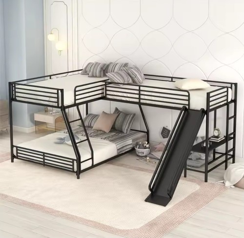Bunk beds with slide - bunk, slide,metal