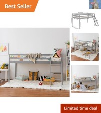 Rustic Grey Kids Loft Bunk Bed